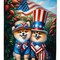 Edge Collections - 11.25" X 15.50" - Multicolor - All American Pomeranian Decorative Banner - 1 Piece